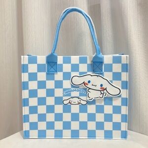 Cinnamoroll Tote Bag Color Blue, Reusable.